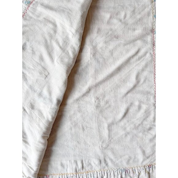 Vintage Handmade Patchwork. 60" x 43" Kid's Quilted Throw Blanket - Picture 7 of 11